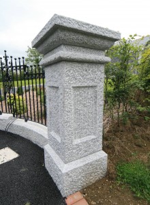 Silver granite pillar