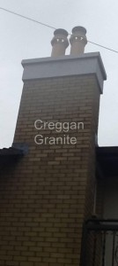 Silver-grey granite chimney cap